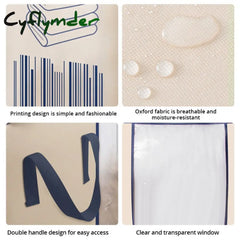 Cyflymder 1Pc Futon Storage Bag Non-Woven Fabrics Transparent Visual Window For Quilt Household