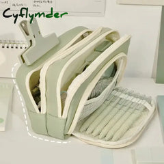 Cyflymder 1Pc Kawaii Girl Pencil Cases Large Capacity Aesthetic Bag Schoo Stationery Holder Zipper