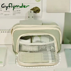 Cyflymder 1Pc Kawaii Girl Pencil Cases Large Capacity Aesthetic Bag Schoo Stationery Holder Zipper