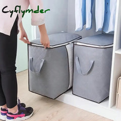 Cyflymder 1Pc Large Storage Bag Organizer Clothes With Reinforced Handle Containers For Bedding