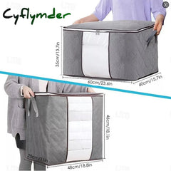 Cyflymder 1Pc Large Storage Bag Organizer Clothes With Reinforced Handle Containers For Bedding