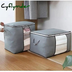 Cyflymder 1Pc Large Storage Bag Organizer Clothes With Reinforced Handle Containers For Bedding