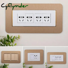 Cyflymder 1PC Modern Simple Anti-Dirty Buckle Type Non-Adhesive Dustproof Switch Protective Cover Outlet Wall Sticker