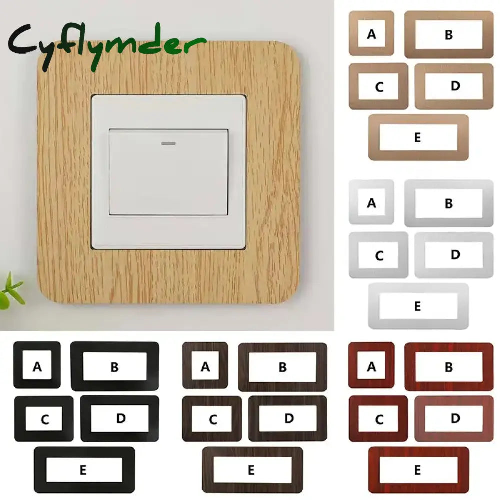 Cyflymder 1PC Modern Simple Anti-Dirty Buckle Type Non-Adhesive Dustproof Switch Protective Cover Outlet Wall Sticker