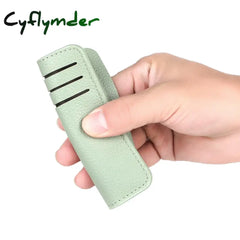 Cyflymder 1Pc New Ultra-thin Soft Wallet PU Leather Mini Credit Card Wallet Candy Color Bank Credit Card Box Female