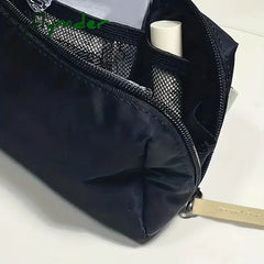 Cyflymder 1Pc-Simple Black Canvas Pencil Case With Large Capacity Stationery Storage Bag School