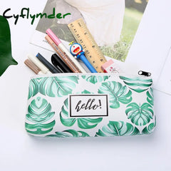 Cyflymder 1Pcs/1Lot Kawaii Pencil Case Turtle Leaf Gift Estuches School Box Pencilcase Bag Supplies
