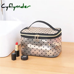 Cyflymder 1Pcs 5Pcs Love Makeup Bags Mesh Cosmetic Bag Portable Travel Zipper Pouches For Home