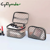 Cyflymder 1Pcs 5Pcs Love Makeup Bags Mesh Cosmetic Bag Portable Travel Zipper Pouches For Home