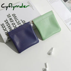 Cyflymder 1Pcs Portable Pu Leather Coin Purse Earphone Bag Headphone Organizer Mini Sundry Cosmetic