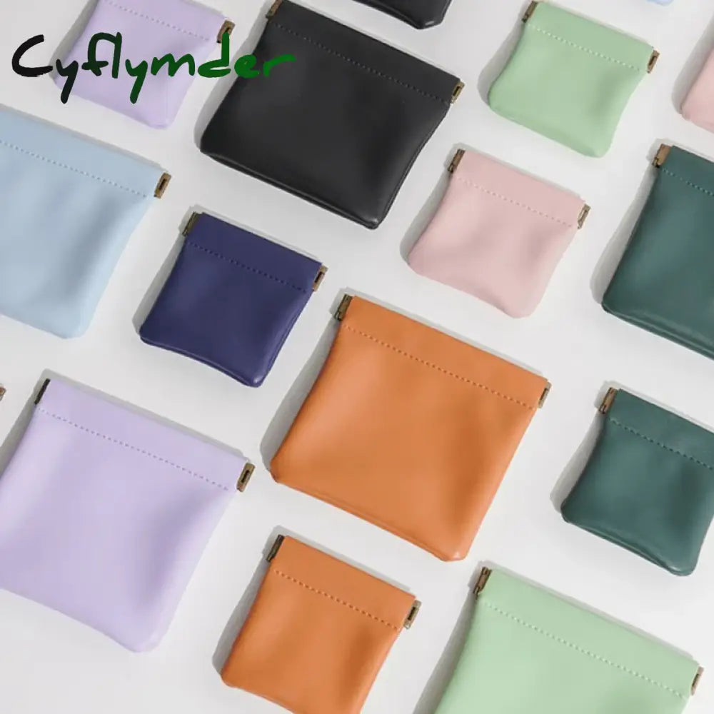 Portable PU Leather Coin Purse Earphone Bag Headphone Organizer Mini Sundry Cosmetic Bag Female Lipstick Change Storage Bag