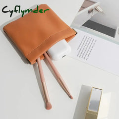 Cyflymder 1Pcs Portable Pu Leather Coin Purse Earphone Bag Headphone Organizer Mini Sundry Cosmetic
