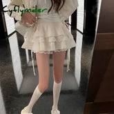 Kawaii Pleated Mini Skirt for Women Girl Cute Lolita Skirt Japanese Harajuku Fashion Fairycore Clothing
