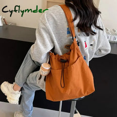 New Nylon Shoulder Bag Fashionable Shrinkage Anti Wrinkle Crossbody Bag Lightweight Large Capacity Commuter Women Tote Bag