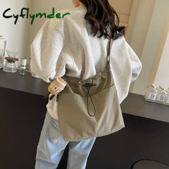 Cyflymder 2024 New Nylon Shoulder Bag Fashionable Shrinkage Anti Wrinkle Crossbody Lightweight