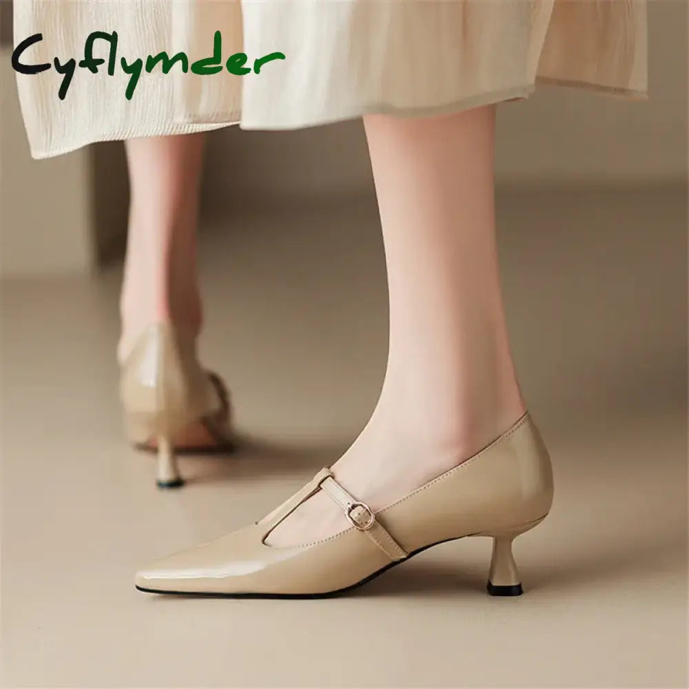 2024 Spring Summer Patent Leather Women Shoes Pointed Toe Shallow Women Pumps Mary Jane Shoes for Women High Heels Large Size