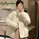 2024 Winter New Style Korean Version Women's Coat Cropped Stand Collar Petite Thickened Jacket Bread Cotton Padded Coat Trendy