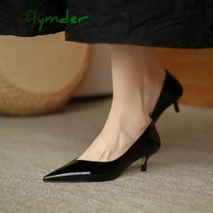 Cyflymder 2025 Brand Shoes Female Slip on Women’s High Heels Fashion Office & Career Pumps Women Pointed Toe Thin Heels