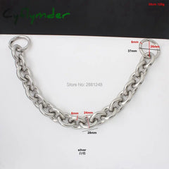 Cyflymder 24Mm Thick Round Aluminum Chain + Spring Ring Light Weight Bags Strap Bag Parts Handles