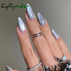 Cyflymder 24pcs Removable Cat Eye Almond Nails Press On Nails Y2K Nails. press nail full cover nail fake nail by woman