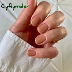 Cyflymder 24Pcs/Set Single Color Glossy False Nails Full Cover Removable Fake Nails Art Faux Acrylic Press on Nail