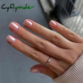 Cyflymder 24Pcs Short Aurora Press on Nails Artificial False Nails with Glue Wearable Square Fake Nails Detachable