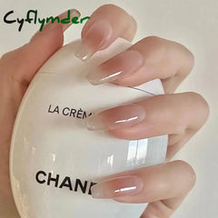 Cyflymder 24Pcs Super Shiny False Nails 3D Drop Diamond Y2K Mid-Length Coffin Ballet Fake Full