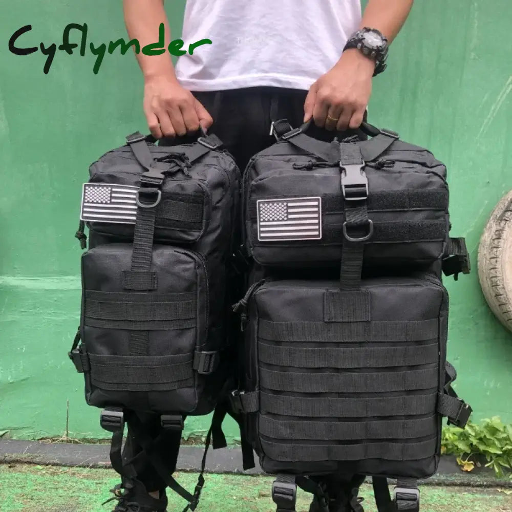 Cyflymder 25L/50L 1000D Nylon Waterproof Trekking Fishing Bag Backpack Outdoor Sports Camping Hiking