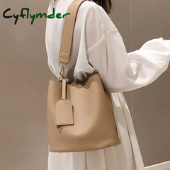 Cyflymder 2Piece/Set Fashion Design Pu Leather Shoulder Crossbody Bag Casual Lady Tote Female Large