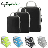 Cyflymder 3/4/6Pcs/Set Compression Packing Cubes Travel Storage Bag Luggage Suitcase Organizer Set
