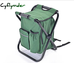 Cyflymder 3 In 1 Cooler Backpack Foldable Fishing Chair Portable With Fabric Bag Soft Sided For