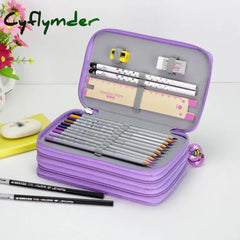 Cyflymder 36/48/72 Holes Pencil Case For Drawing Painting Art Marker Pens Multifunction Large