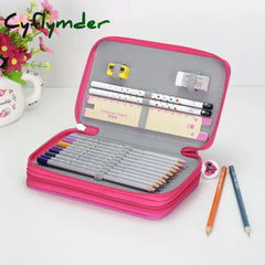 Cyflymder 36/48/72 Holes Pencil Case For Drawing Painting Art Marker Pens Multifunction Large