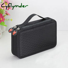 Cyflymder 36/72 Holes Creative Canvas School Pencil Case Multifunction Stationery Storage Bag Large