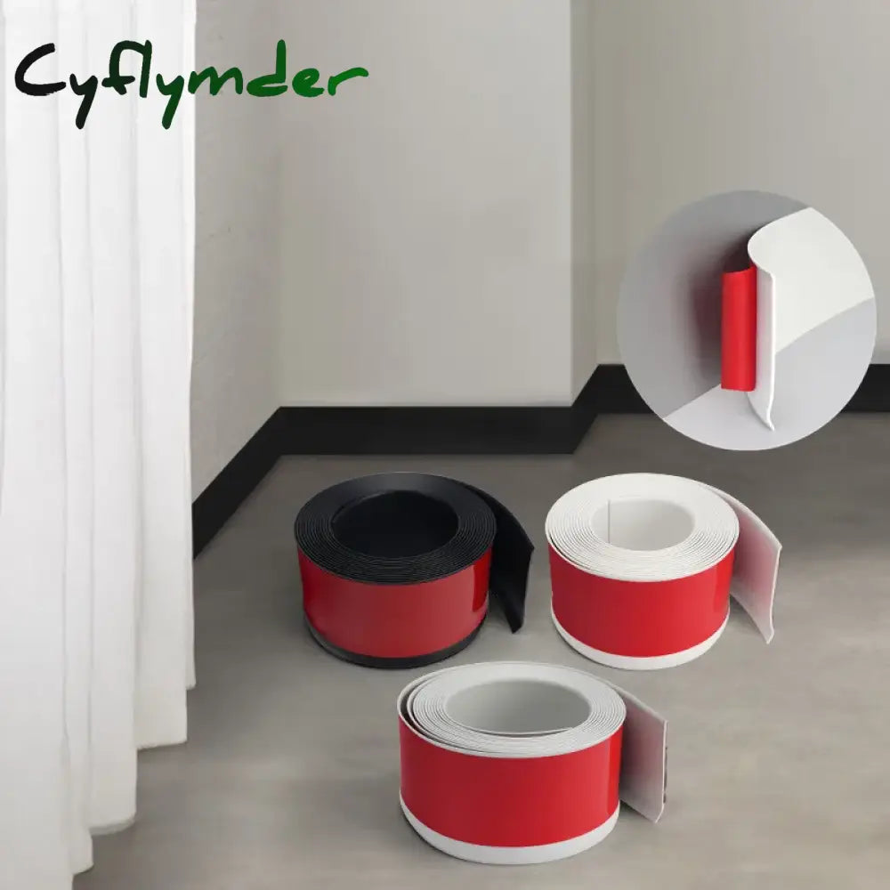 3Mx10cm PVC Skirting Line Border Stickers Self-adhesive Wall Decorative Strip Background Living Room Baseboard Floor Edge Strip