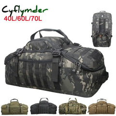 Cyflymder 40L 60L 70L Men Army Military Tactical Waterproof Backpack Molle Camping Backpacks Sports
