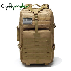 Cyflymder 50L Capacity Men Army Military Tactical Large Backpack Waterproof Outdoor Sport Hiking