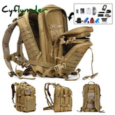 Cyflymder 50L Capacity Men Army Military Tactical Large Backpack Waterproof Outdoor Sport Hiking