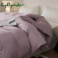 Cyflymder 60s Long Staple Cotton Duvet Cover Solid Color Quilt Cover Queen Size Comforter Cover 160x210 200x200 Bedding