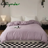 Cyflymder 60s Long Staple Cotton Duvet Cover Solid Color Quilt Cover Queen Size Comforter Cover 160x210 200x200 Bedding