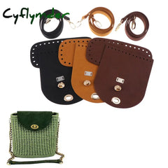 Cyflymder 8Colors 4Pcs/Set Artificial Leather Shoulder Bag Bottom Strap Replacement For Diy