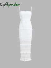 Cyflymder - Aegean Ruffle Zippered Midi Dress White / Xs Dresses