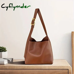 Cyflymder All-Match Women Shoulder Bag Solid Fashion Handbag Crossbody Womenโs Minimalist Pu