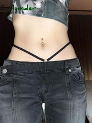 Cyflymder American Street Low-waisted Flare Pants Black Gray Gradient Denim Trousers Y2k Vintage Washed Straight Wide