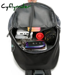 Cyflymder Anti-Theft Waterproof Shoulder Backpack Sling Chest Crossbody Bag Cover Pack Rucksack Bicycle Sport Carry on