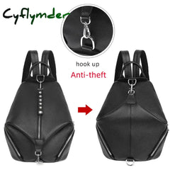 Cyflymder Anti-Theft Women Backpacks 100% Genuine Leather Travel Large Capacity Schoolbag For Girls