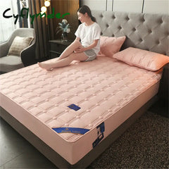 Cyflymder Antibacterial Fitted Sheet Quilted Mattress Cover Clip Cotton Bed Sheet With Elastic Band Protector Bed Cover