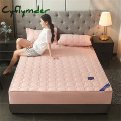 Cyflymder Antibacterial Fitted Sheet Quilted Mattress Cover Clip Cotton Bed Sheet With Elastic Band Protector Bed Cover