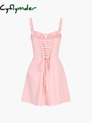 Cyflymder - Aphrodite Corset Tie Back Short Dress Dresses
