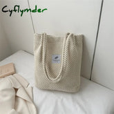 Cyflymder Arts Shoulder Bags For Women New Canvas Bucket Handbags Corduroy Fashion Casual Solid